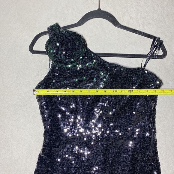 NWT MSRP $188 Vince Camuto Sequin One-Shoulder Dress Women's Size 8 - Picture 9 of 9